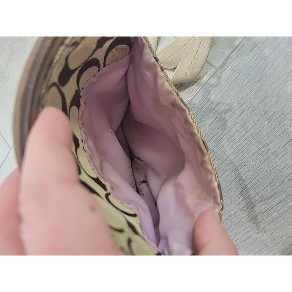 Coach Sutton Swingpack Crossbody #43976‎ Brown and Pink Canvas Vintage Y2K - Picture 5 of 8